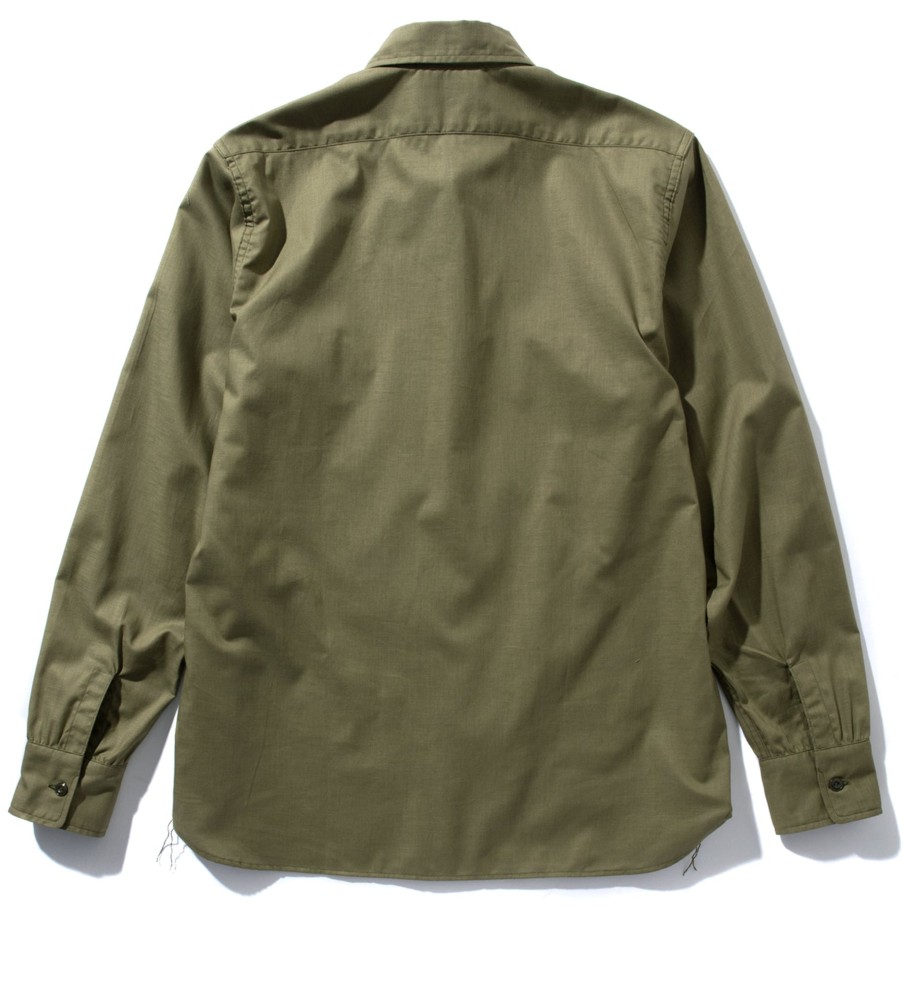 The Real McCoy's N-3 Utility Shirt L/S (Stencil) 150 Olive (Stencil) Best