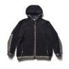 Joe McCoy Outdoor Wool Pile Hooded Jacket Black Online