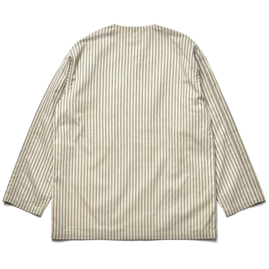 The Real McCoy's Ticking Stripe Pajama Shirt 012 Ecru Best