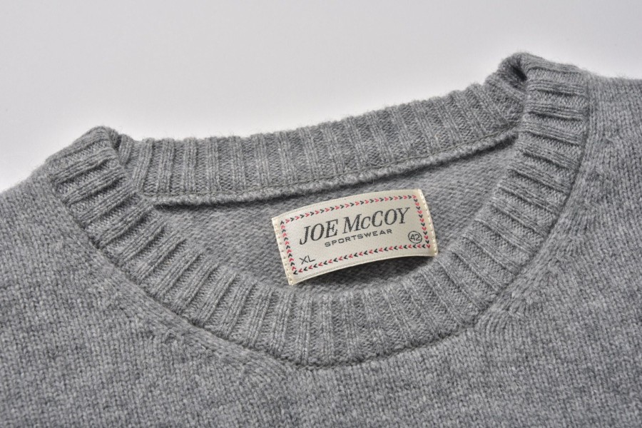 Joe McCoy Wool Crewneck Sweater 020 Gray New