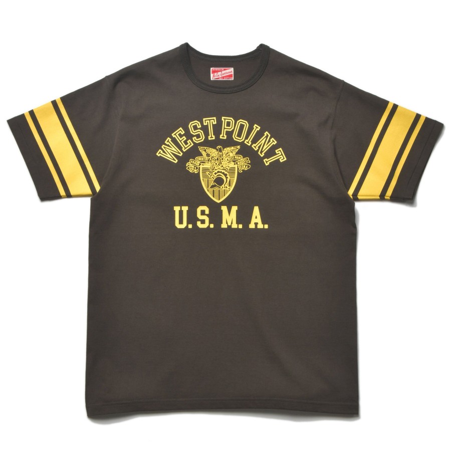 The Real McCoy's Military Athletic Tee / West Point 032 Charcoal New