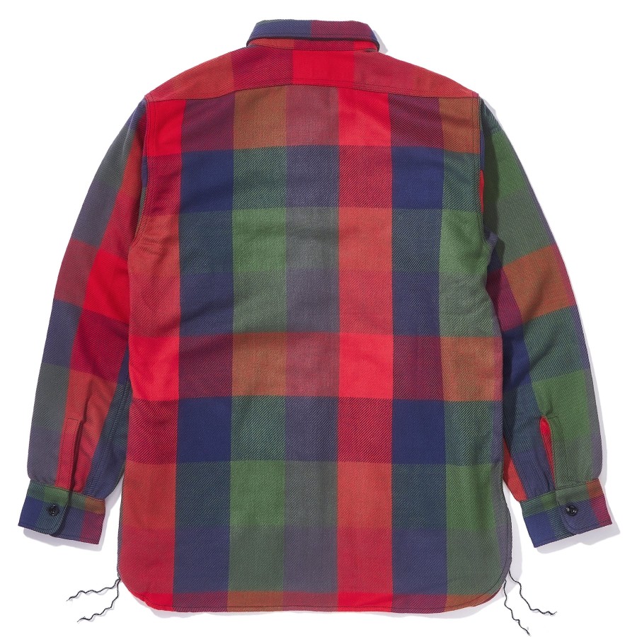 Joe McCoy 8Hu Multicolor Check Flannel Shirt Tri Color Clearance