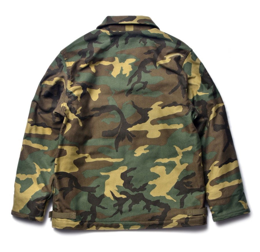 The Real McCoy's A-2 Deck Jacket / Woodland Camouflage Green Best