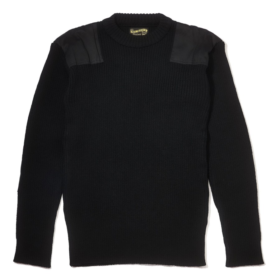 The Real McCoy's Sweater, Service Wool Black Best