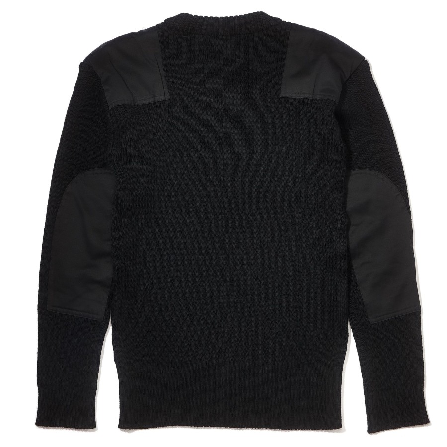 The Real McCoy's Sweater, Service Wool Black Best