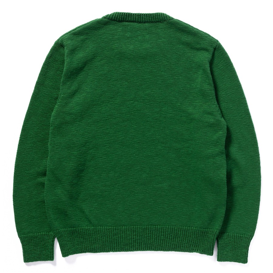 Joe McCoy Cotton Crewneck Sweater Green Clearance