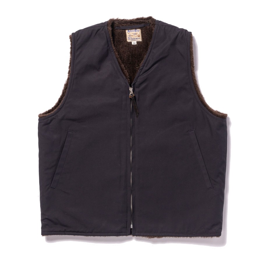 The Real McCoy's Usn Alpaca Vest Navy Wholesale