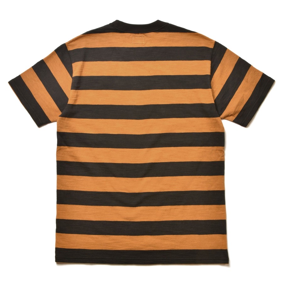 Buco Buco Stripe Tee S/S 306 Black X Mustard Hot