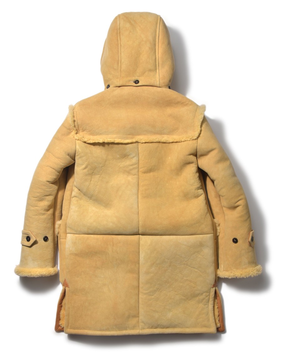 Joe McCoy Mouton Duffle Coat Beige New