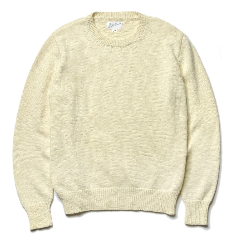 Joe McCoy Cotton Crewneck Sweater 012 Ecru Best