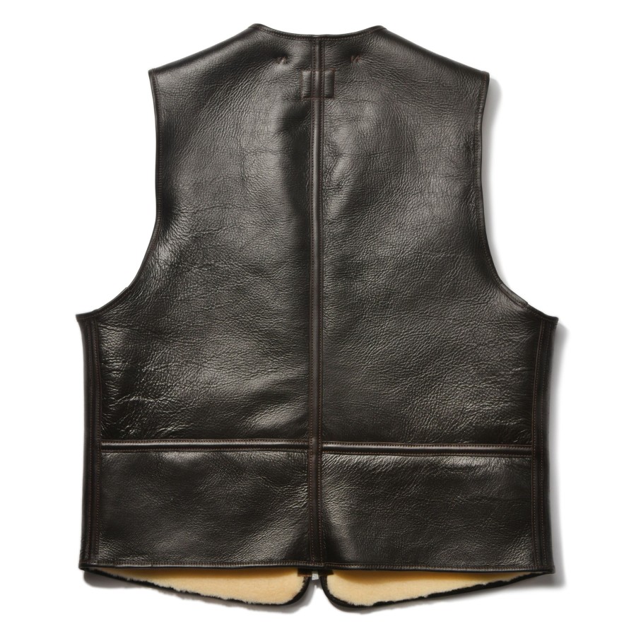 The Real McCoy's Type C-3 Vest Real Mccoy Mfg.Co. 051 Seal Brown Wholesale