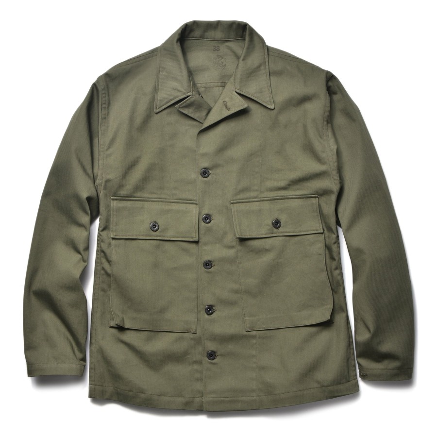 The Real McCoy's U.S.N. Jackets Herringbone Twill 150 Olive Wholesale