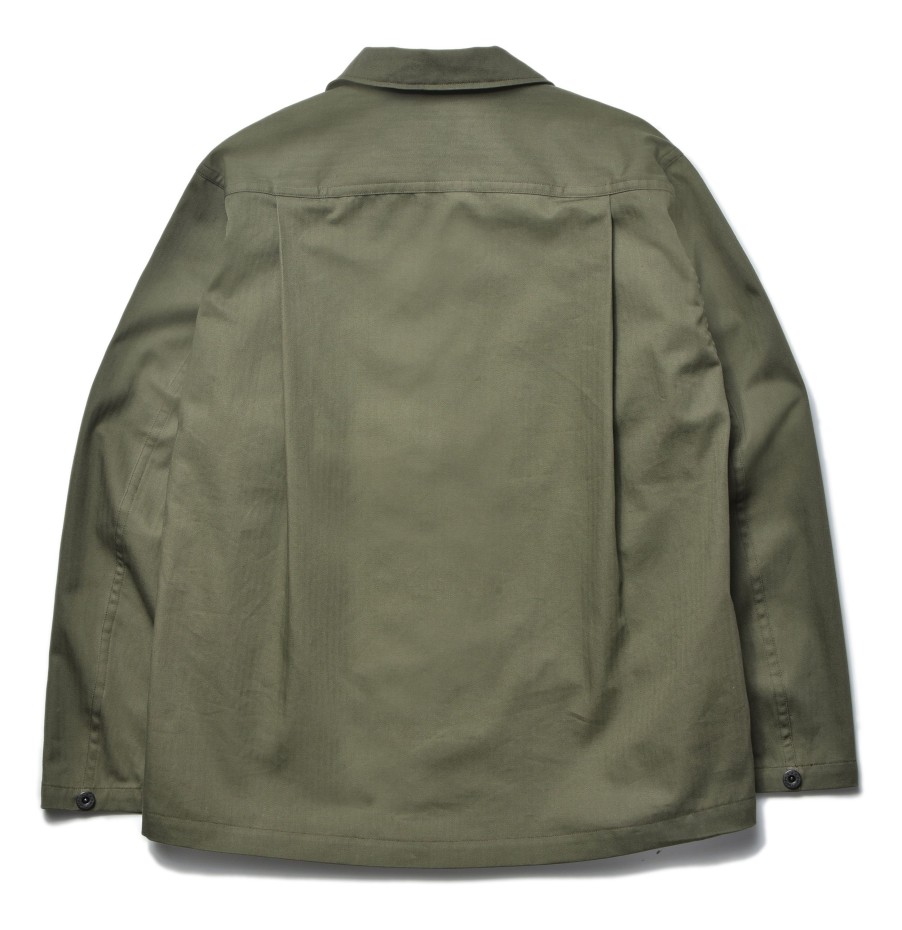 The Real McCoy's U.S.N. Jackets Herringbone Twill 150 Olive Wholesale