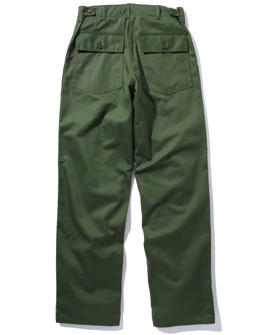 The Real McCoy's Trousers, Men'S Cotton Sateen Olive Best