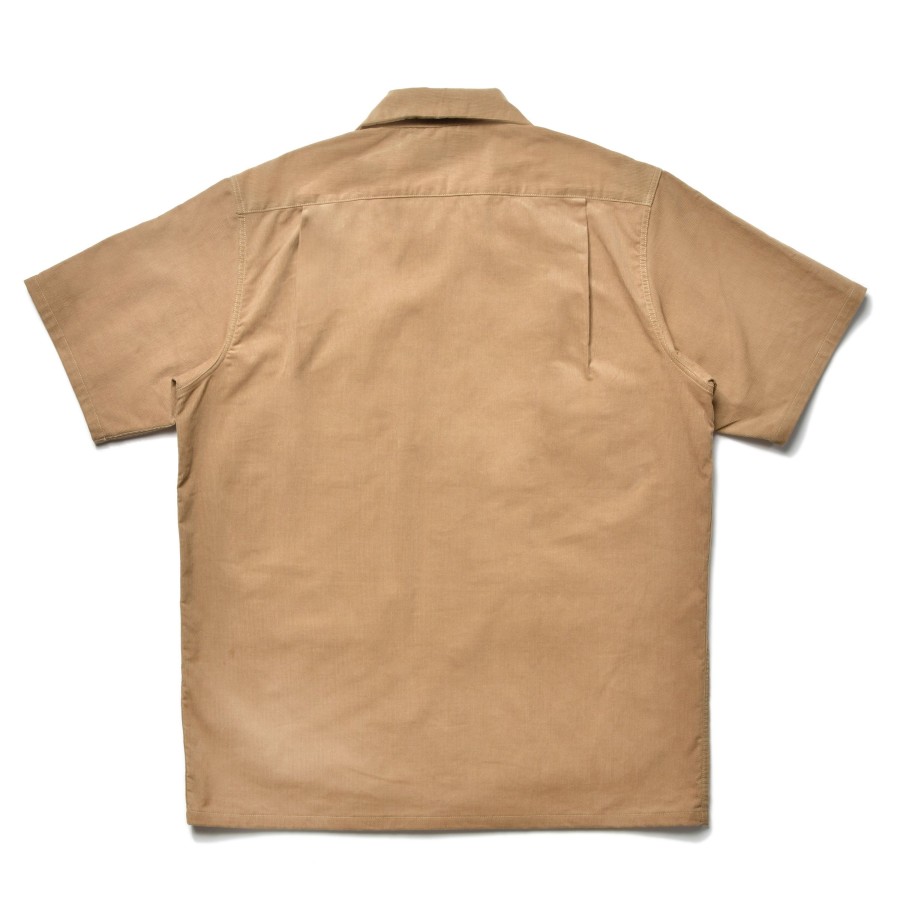 Joe McCoy Open Collar Resort S/S Shirt / Summer Corduroy 041 Beige Online