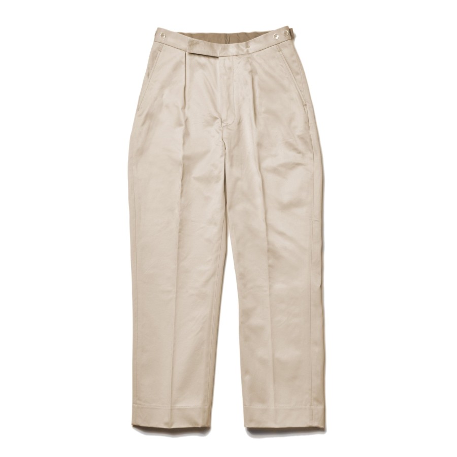 Joe McCoy 1950S Cotton Chino Trousers / Beige Hot