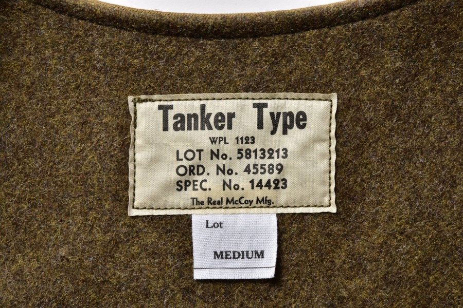 The Real McCoy's Tanker Vest / 6Th Armed Div. Khaki Clearance