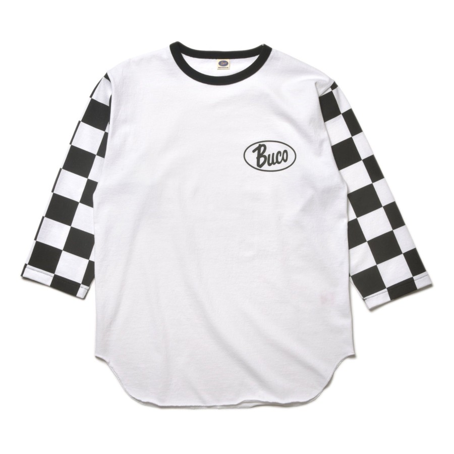 Buco Buco Baseball Tee / Oval Logo (Checkered) White New