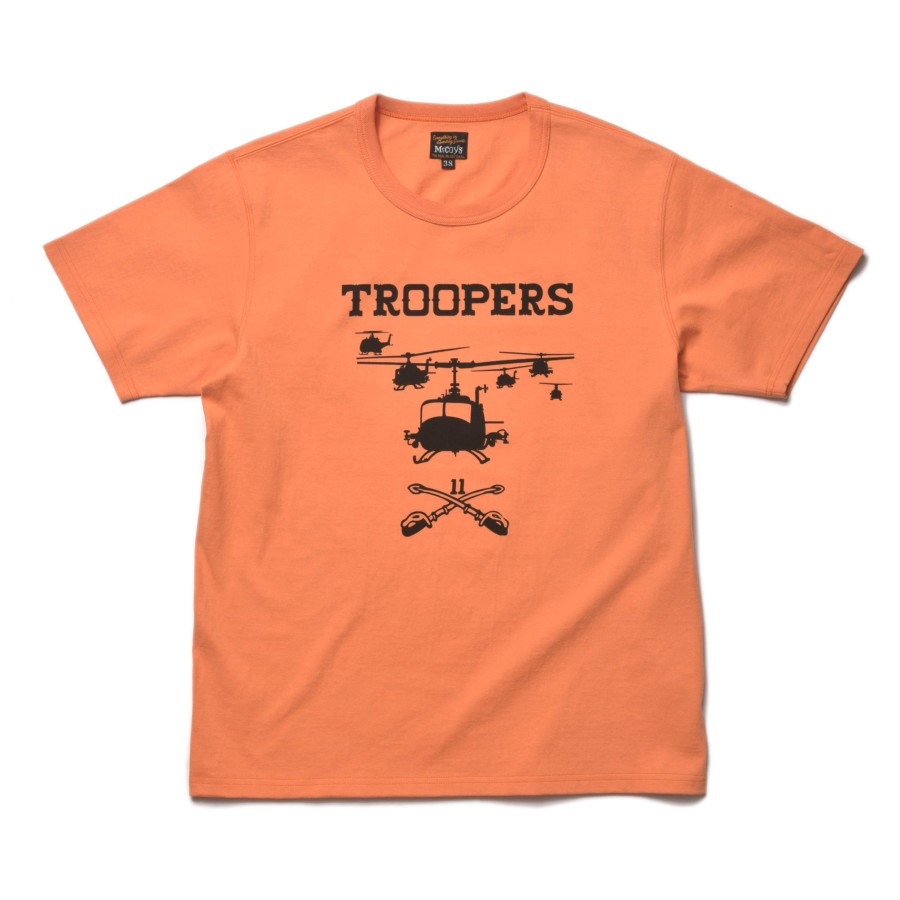 The Real McCoy's Military Tee / Troopers 71 Tangerine Hot