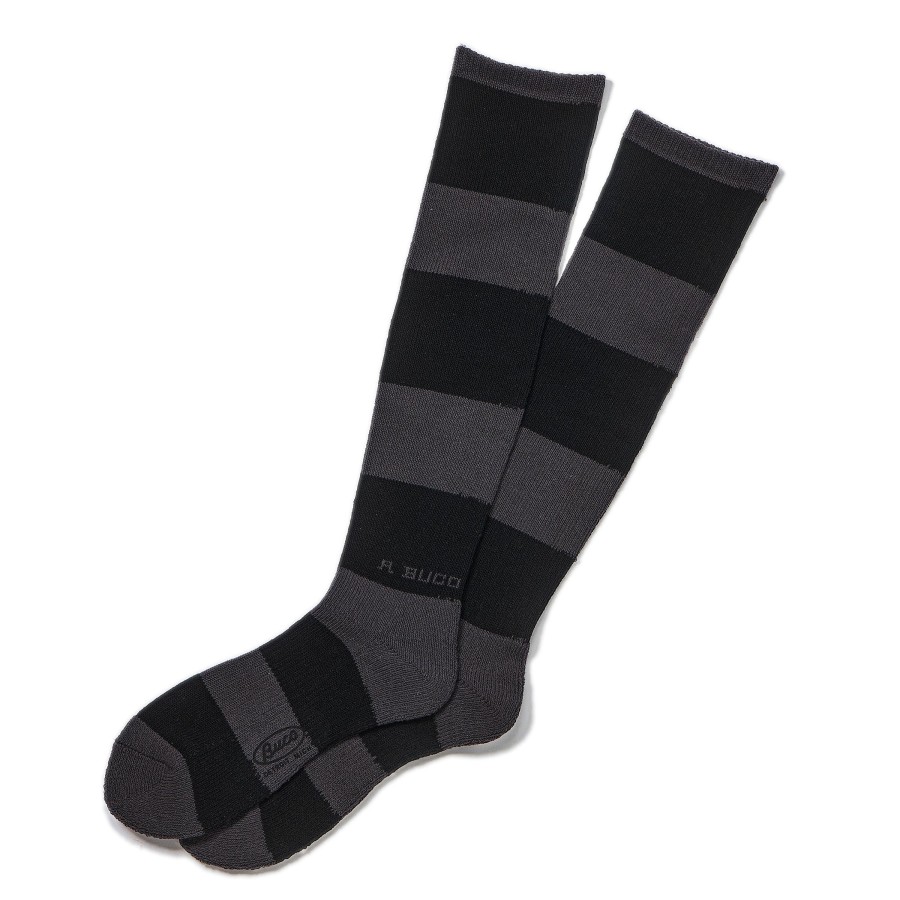 Buco Buco Striped Action Socks Gray/Black New