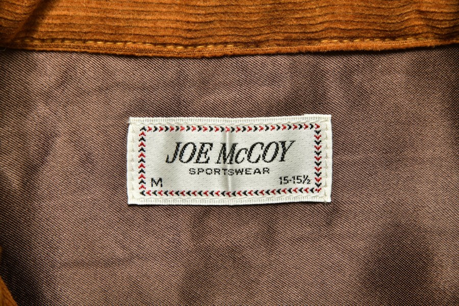 Joe McCoy Corduroy Open Collar Shirt 061 Mustard Clearance